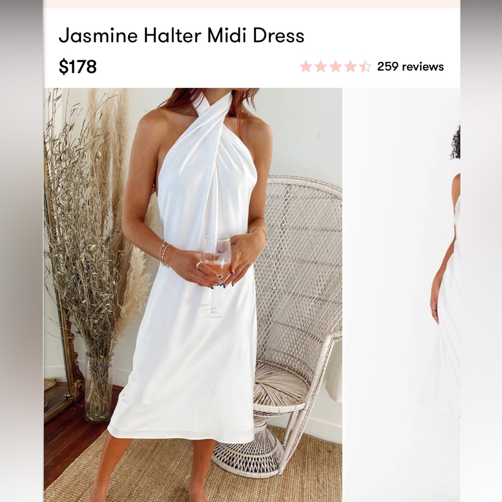 Show Me Your MuMu Jasmine Halter Midi Dress